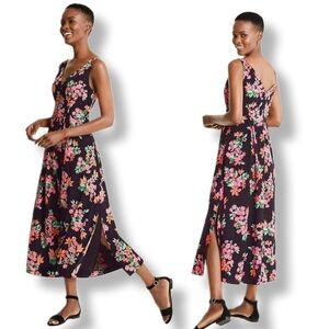 Ann Taylor Floral Capri V-back Dress